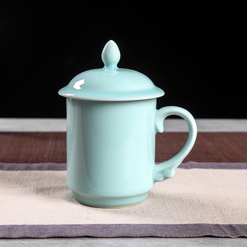 Chaxun Ceramic Office Teacup with Lid and Handle