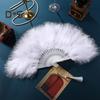 Vintage Feder Faltfächer Hochzeit Party Braut Handfächer Tragbarer Sommerfächer Dekoration Tanzperformance Requisiten Partyzubehör