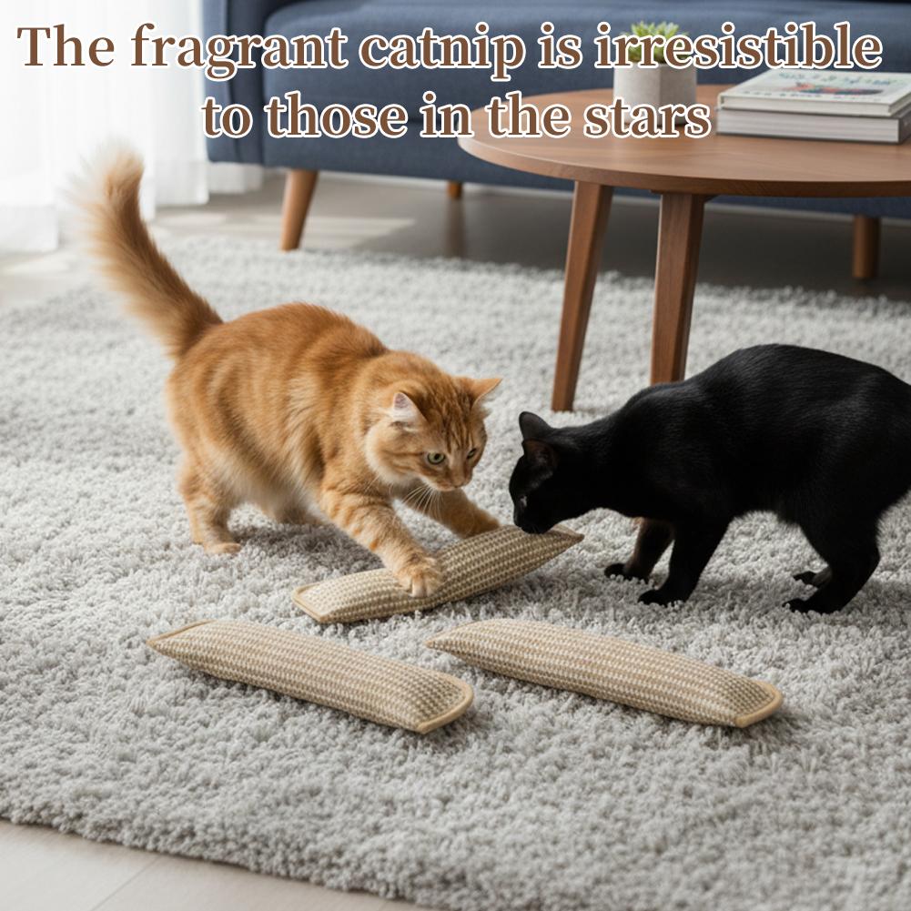 Cat Scratcher Interactive Toys For Cat Catnip Pillow Kitten Claw Grinder Scratching Post Cat's Self Pleasure Relieving Paw Grind