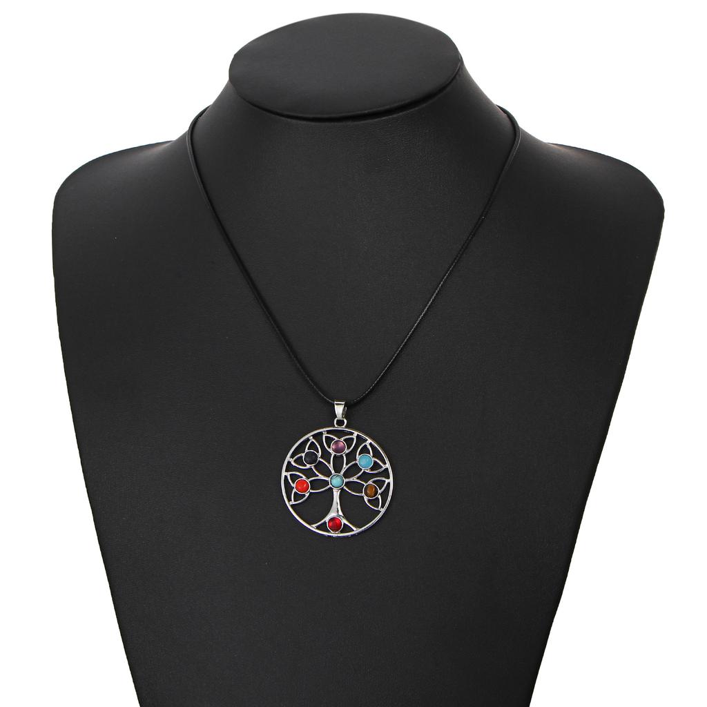 Colier cu pandantiv Arborele Vieții, rotund și gol