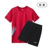 Mens Quick-Dry Sport Set Short Sleeve T-Shirt Shorts Athletic Wear Gym Running Badminton Casual