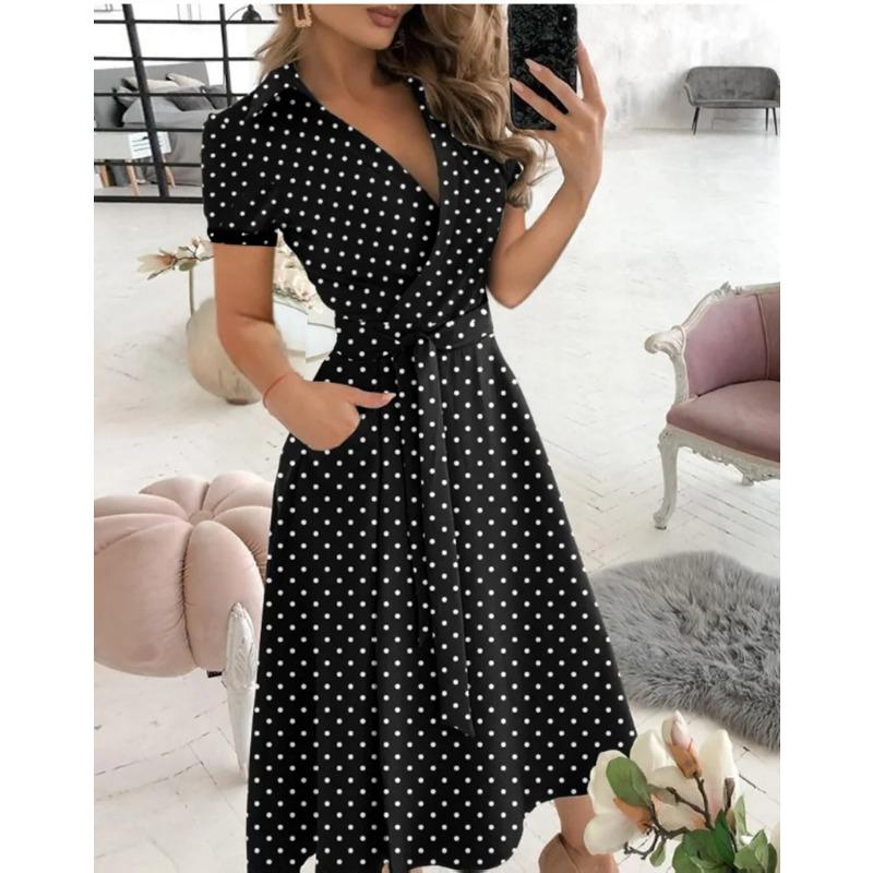 Rainbow Striped Print Summer Dress 2023 Women Button Up Short Sleeve Casual Vintage Shirt Long Dress Ladies Elegant Maxi Dresses
