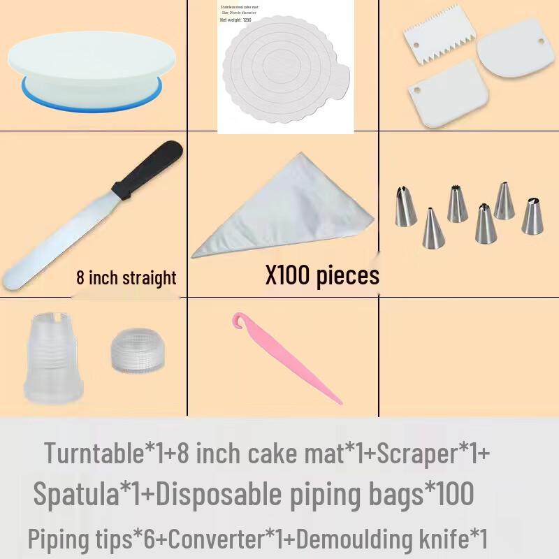 

Cake Decorating Turntable and Tool Set