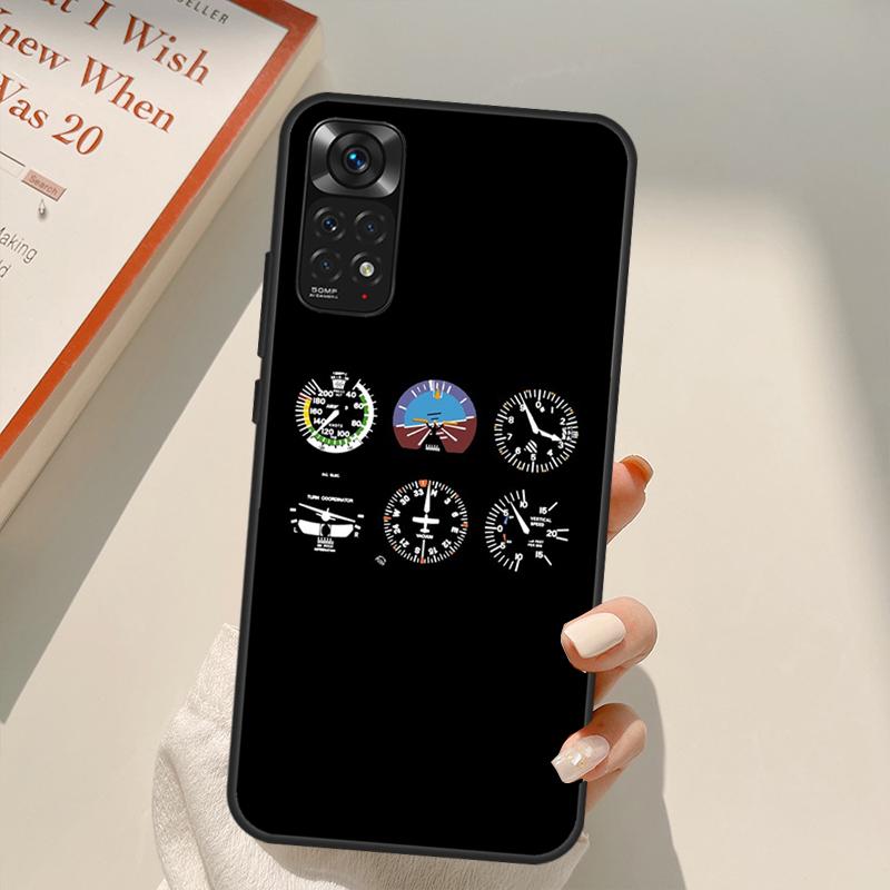 Aviation Aeroplane Pilot Cockpit Case For Xiaomi Redmi Note 11 10 Pro 8 9 9S 10S 11S 9A 9C 10A 10C K40 K50 Gaming Cover