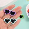 50pcs Heart-Shaped Resin Mini Sunglasses Flat Back Simulation Toy Kawaii Resin Ornaments  Scrapbook