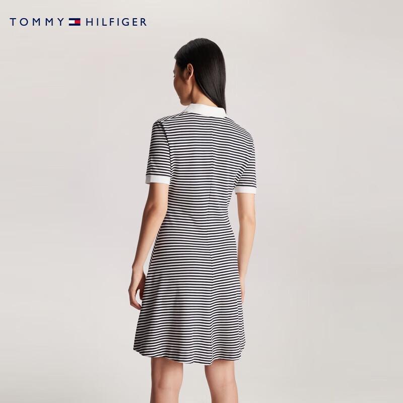 Tommy Hilfiger Women's Lyocell Blend V-Neck Knit Polo Dress