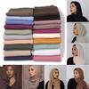 90*180cm Women Muslim Crinkle Cotton HijabS Scarf Femmale Musulman Soft Cotton Headscarf Islamic Hijabs Foulard Shawls Wraps