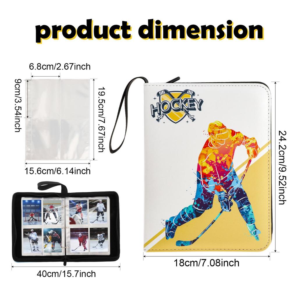 Hockey Card Binder Sleeves 4 Pocket Trading Card Binder 400 Pockets Collector 3-Ring Cards Holder Book Albums, buy the best products in the Ayzeze online store Hockey Card Binder Sleeves 4 Pocket Trading Card Binder 400 Pockets Collector 3-Ring Cards Holder Book Albums, buy the best products in the Ayzeze online store