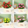 Faux Rose Flower Pot With Durable Foam Material For Home Interior And Gift Use