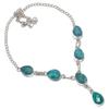 Natural Skota Emerald Gemstone 925 Sterling Silver Jewelry Necklace 18" t7g37