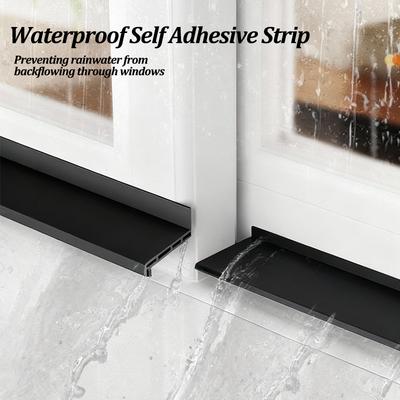 1.1m TPE Window Water Blocking Bar Balcony Waterproof Rainproof Water Guide Plate Home Window Blocking Board Sealing Strip