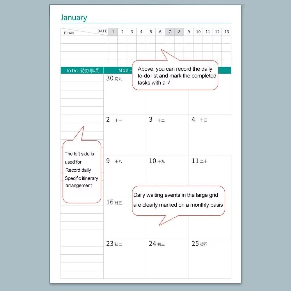 PU 2025 Planner Notebook Thicken Schedule Planner Notepad 2025 A5 Agenda Notebook School Office