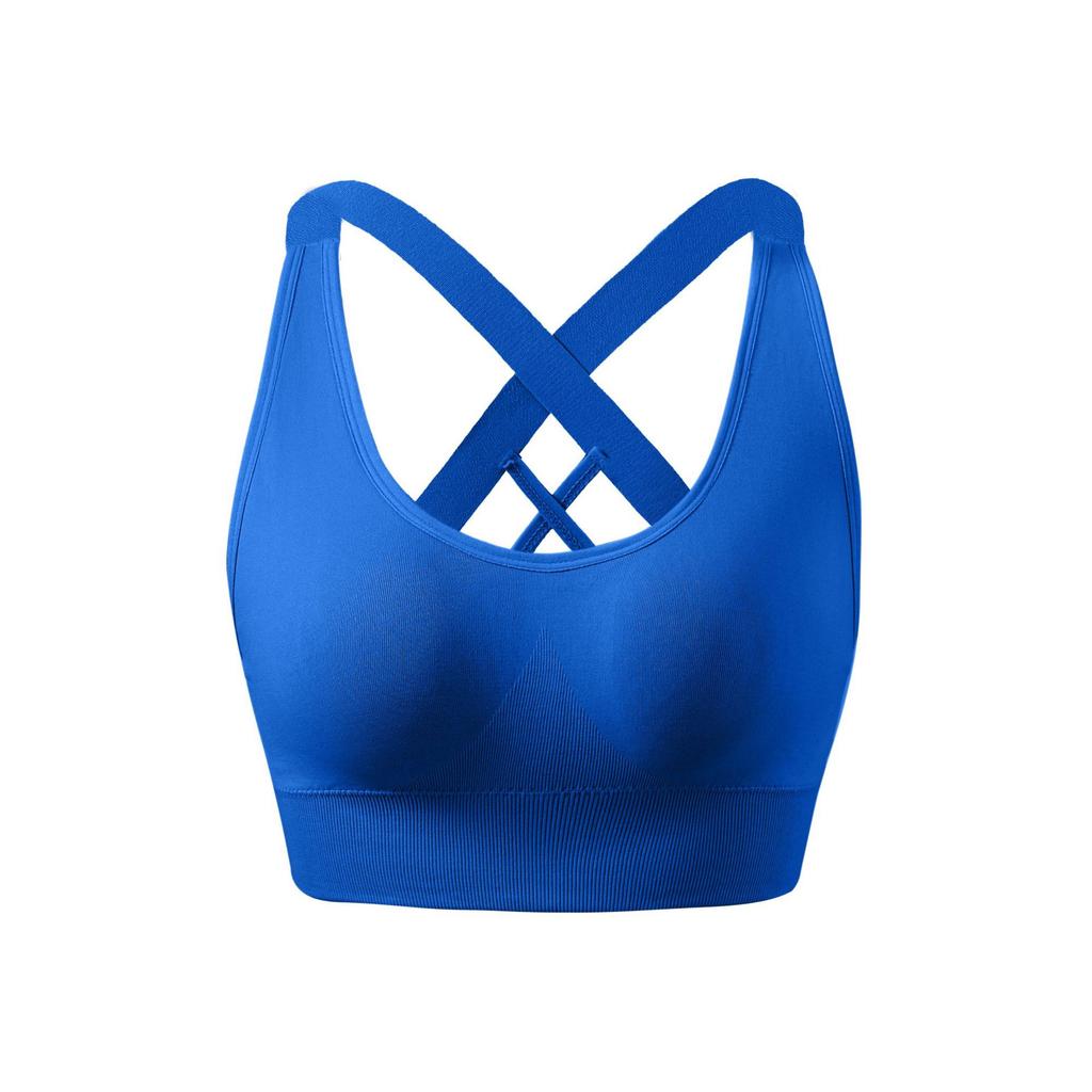 Women Plus Size High Strength Shockproof Cross Back Fitness Running Sports Bra