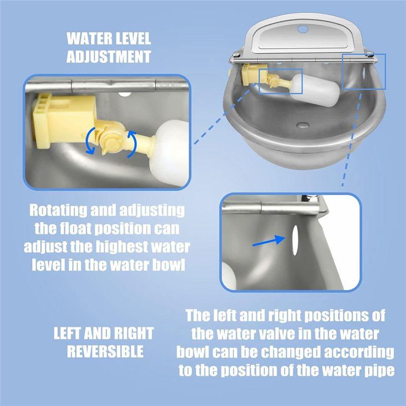 AEE4-Automatic Animal Drinking Water Bowl Livestock Farm Water Trough Dispenser Animal Utensils