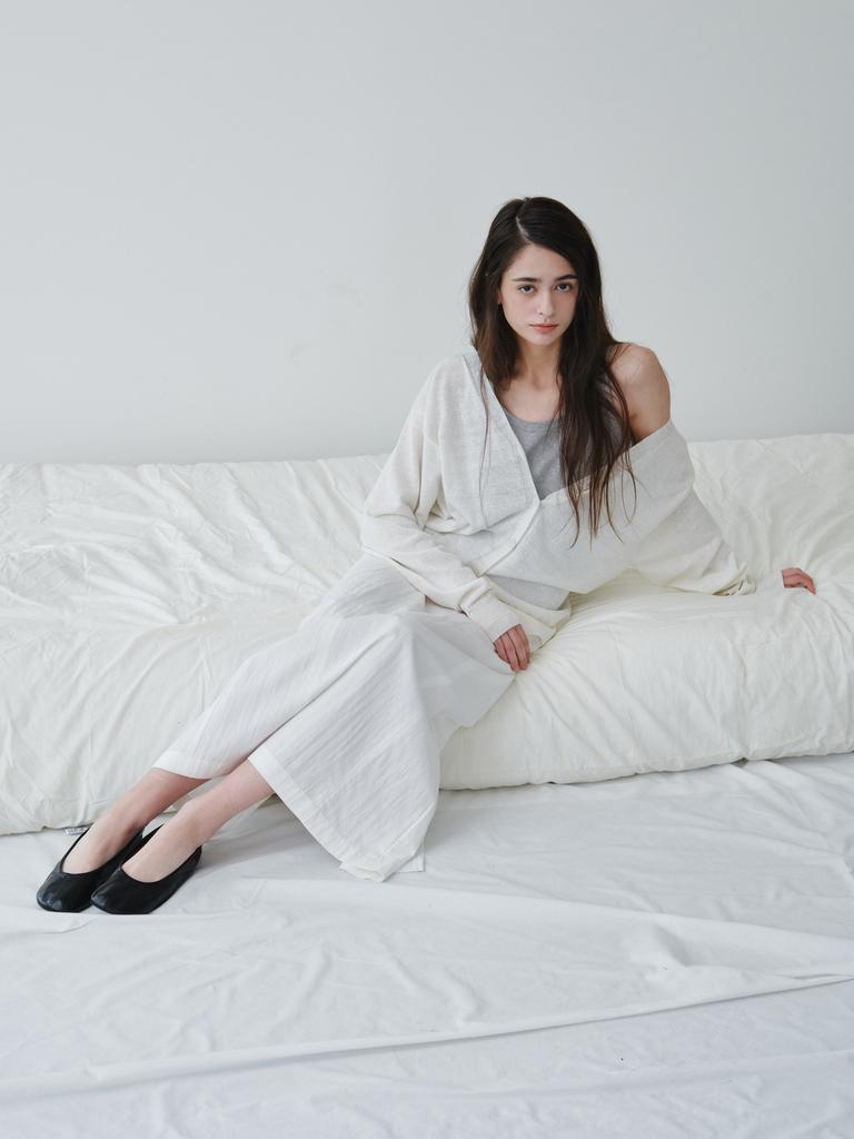 Reply Maxi Back Slit Skirt_Off White
