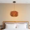 Elegant Rattan Ceiling Pendant Light Fixtures Bird Nest Chandeliers