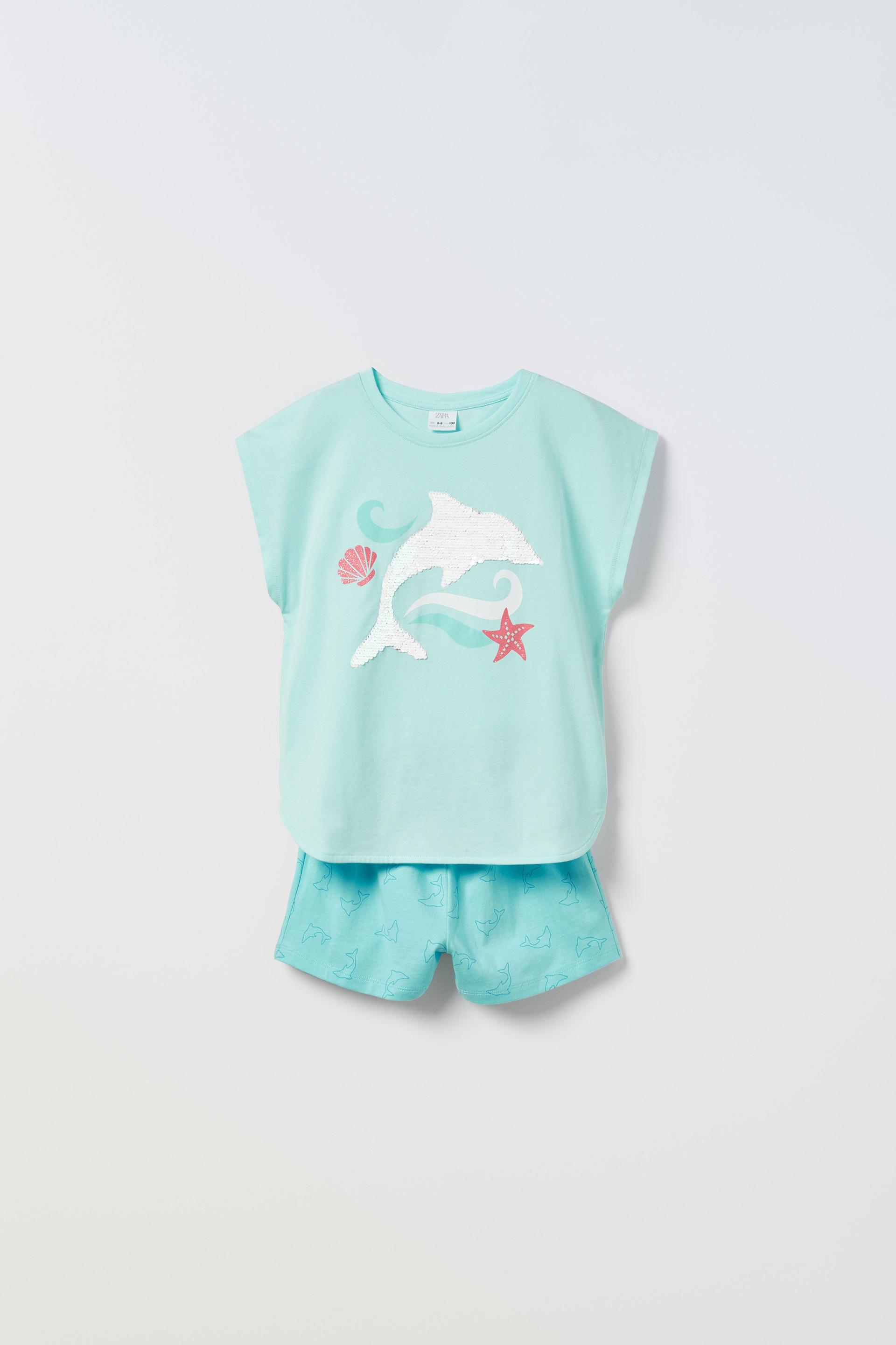 

6-14 YEARS/ SEQUINNED DOLPHIN CO-ORD