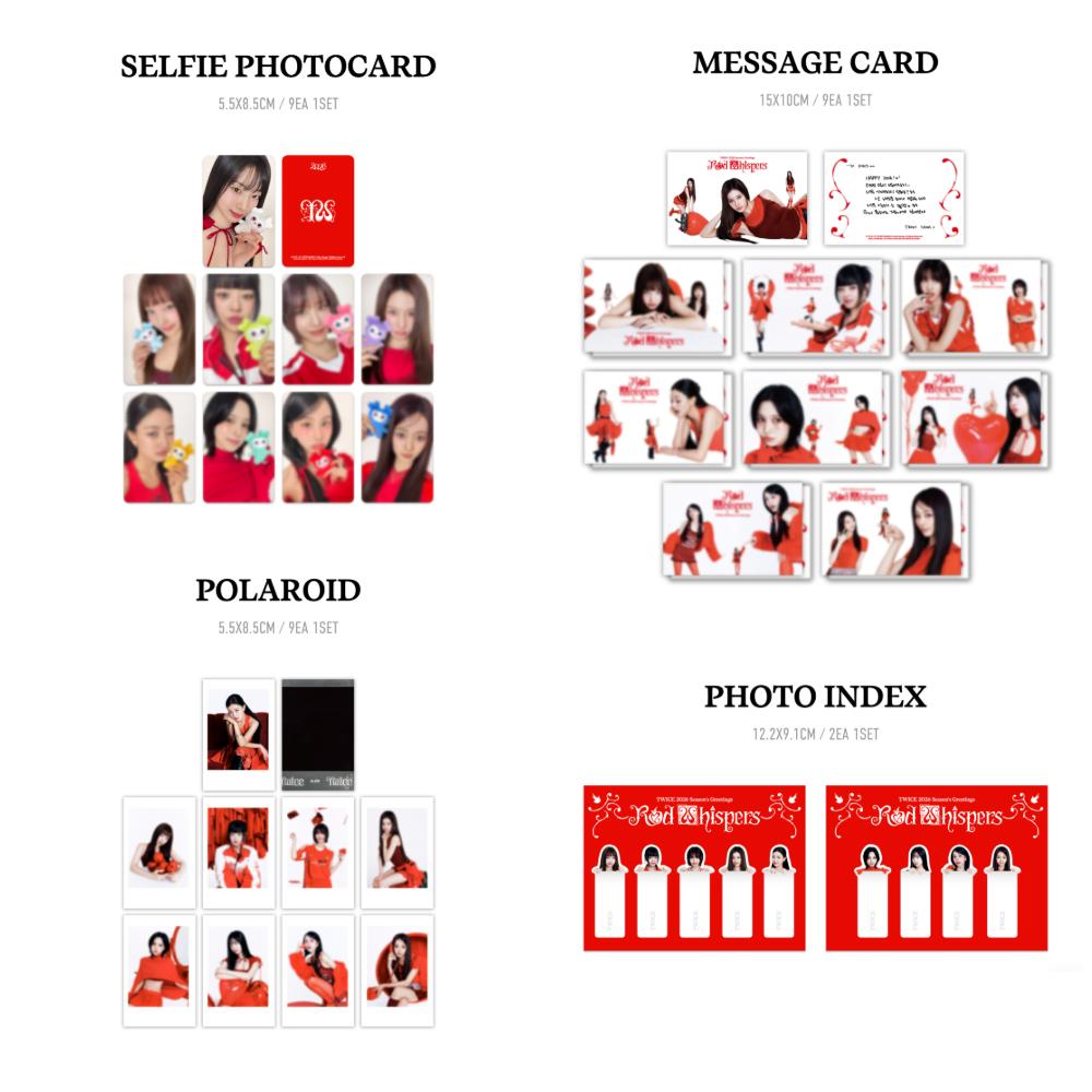 Pre-order TWICE 2026 Season's Greetings RED WHISPERS & SHOP POB