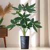 European Style Indoor Bionic Fake Plant: Large Green Wealth Leaf 12 Hair Injection Molded Decoration