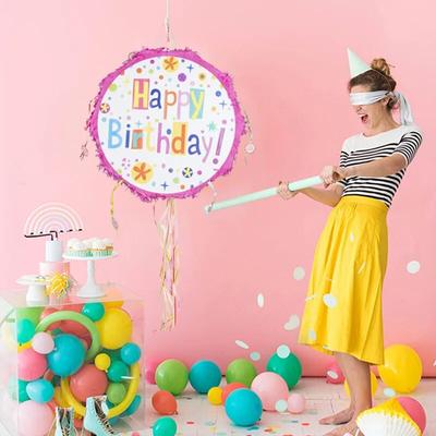 1 adet Mutlu Doğum Günü Pinata çocuk Doğum Günü Partisi Oyunu Çocuklar Yetişkin Doğum Günü Partisi Dekorasyon Pinata Oyuncaklar 43 cm