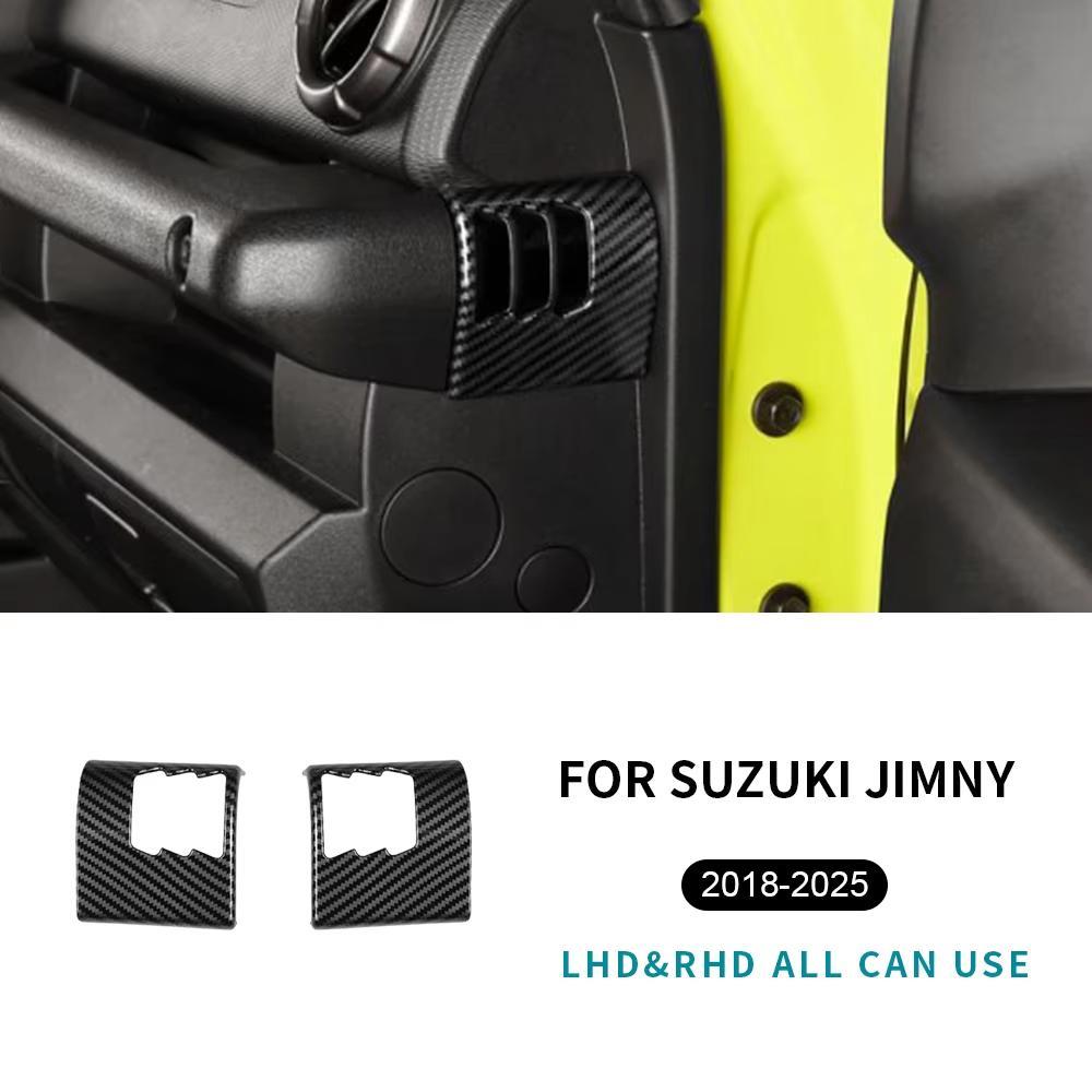 Декоративная накладка на рамку бокового воздуховода Для Suzuki Jimny 2018-2025 ABS под карбон, защита от царапин, аксессуары для интерьера автомобиля Carbon Look yellow