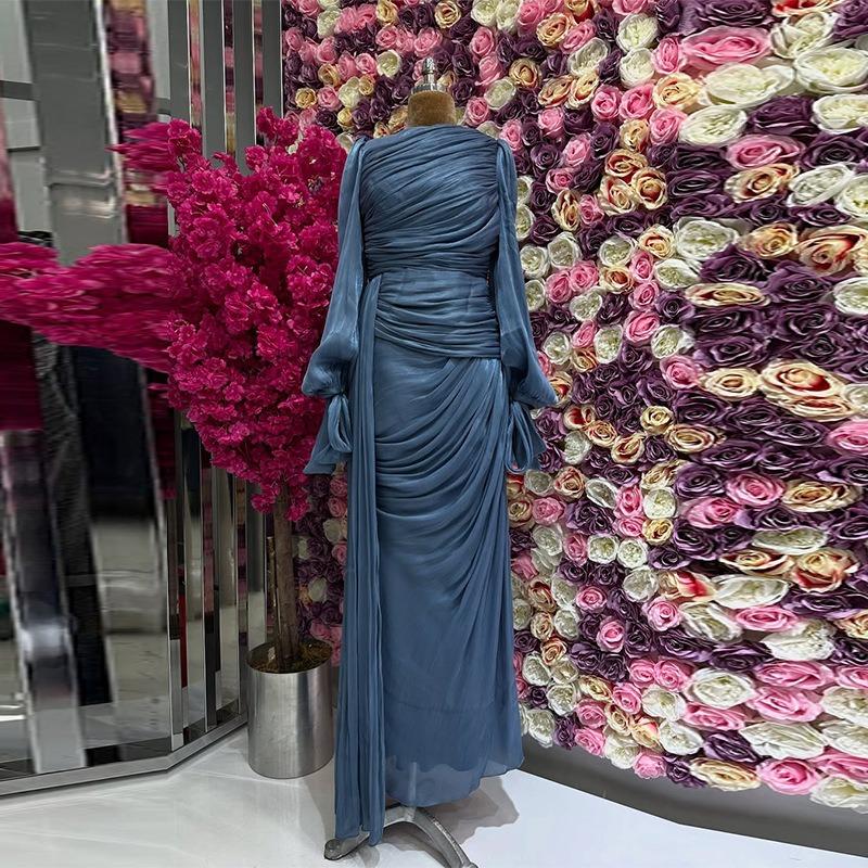 New European and American Women's Clothing High Fashion Slim Fit But I In Pleated Dress
