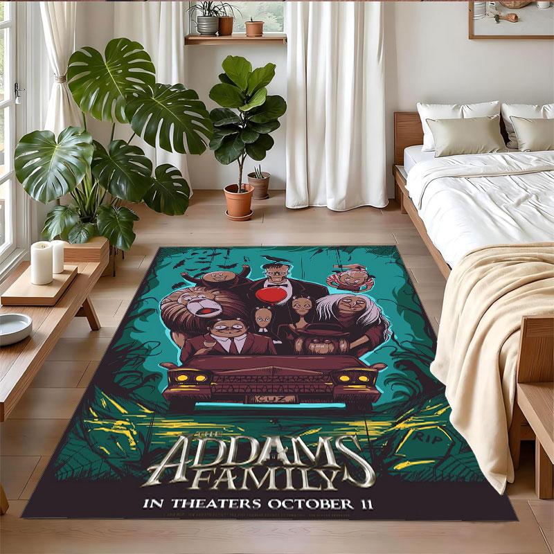 Crystal Velvet Rug Soft Non Slip Indoor Floor Mat Home DecorThe Addams Family