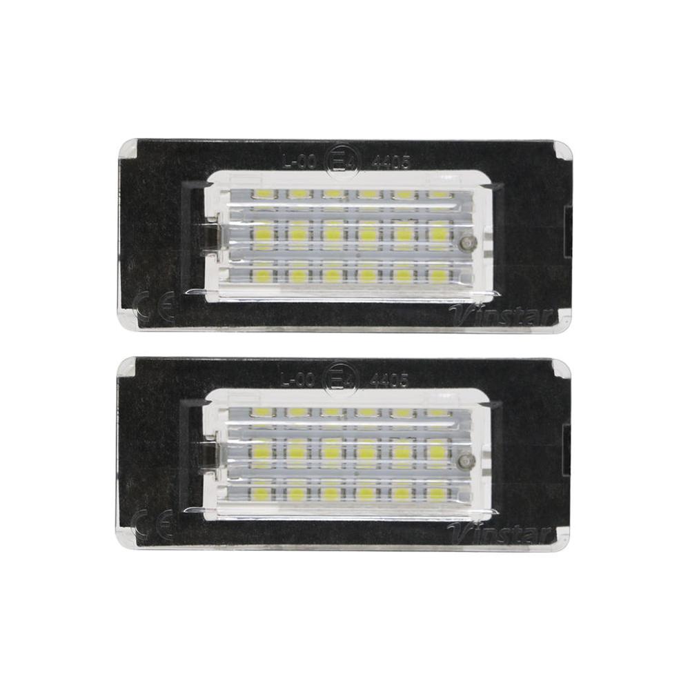 2PCS White 18SMD Car LED License Plate Light Lamp Beads for Mini Cooper R56 R57 R58 R59 Car Light