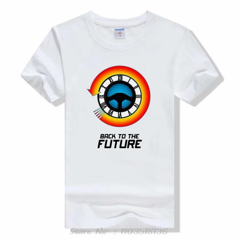 Back To The Future Pure Cotton Tshirt Summer Brand Tshirt Men Classic Movie Series Back To The Future Oneck Short Sleeve
