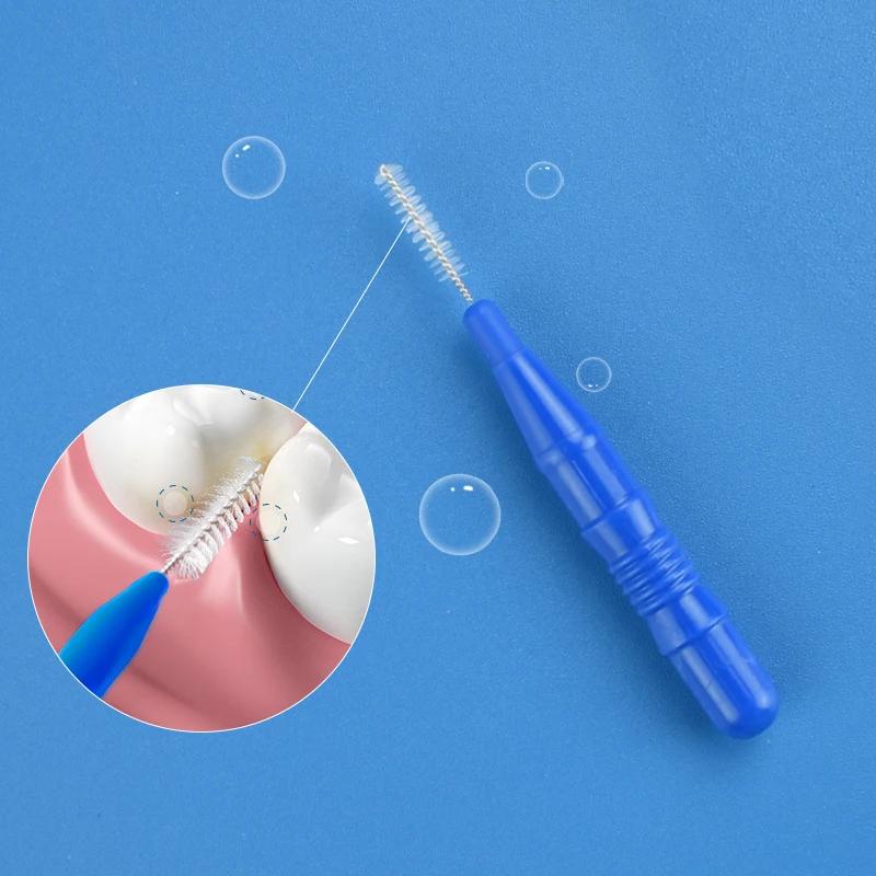 50Pcs/box Interdental Brushe Dental Health Care Tooth Floss Toothbrush Oral Hygiene Cleaner Toothpicks Cleaning Tool
