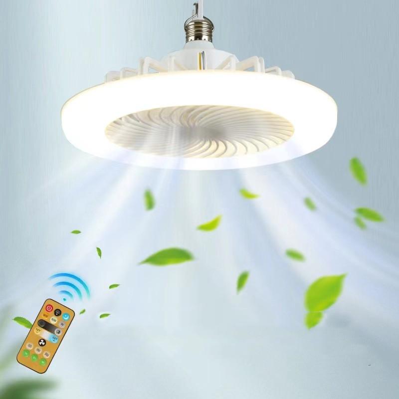 Modern Design E27 Simple Practical Indoor Multifunction Suspension Smart Fan Light 30w Remote control 2 in 1 LED Fan Light