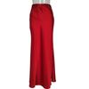 European & American Style Satin Long Skirt: Silky, High-Waist, Slim Fit, Summer Design for Elegant Wear.