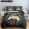 Game Bedding Set Soft Duvet Cover Set Comforter Bedding Quilt Cover with Pillowcase Kid Bedding Set 2/3pcs Polyester Quilt Cover