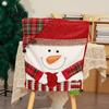 Decorative Chair Slipcovers for Hotels Christmas Dining Cover, Washable Seat Protector, Santa Snowman Covers Leisure Chairs Deer Slipcover Home