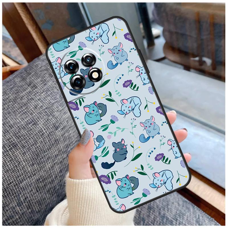 Cute Cartoon Chinchilla Case For OnePlus 13T 8T 10T 9 10 Pro 15 13 12 11 13R 12R Nord CE 5 2 3 4 Lite N20 N30 Coque