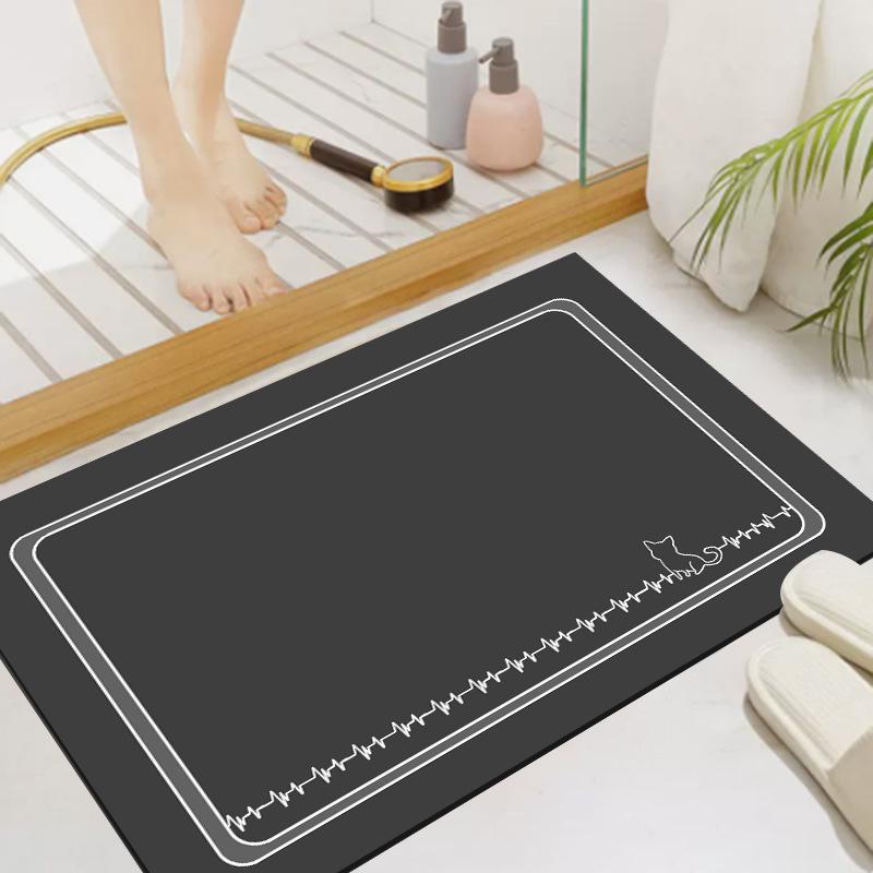 Diatom Mud Bathroom Mat: Soft, Absorbent, Non-Slip, Quick-Drying Custom Foot Mat