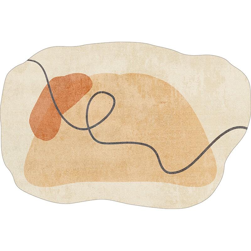Shaped Irregular Plush Carpet Large Area Bedroom Decor Bedside Rug Nordic Style Carpets for Living Room Thick Washable Floor Mat
