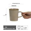 Retro Embossed Ceramic Mug – Office & Home Coffee, Tea, or Water Cup