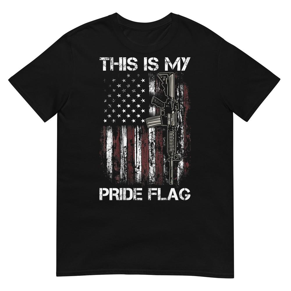 Это мой флаг гордости пистолет США Американский 4 июля (НА СПИНЕ) Футболка M