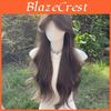 Cold Daily Wig Wear Brown Natural Middle Part Eightcharacter Bangs Big Waves Flattering Face Slimming