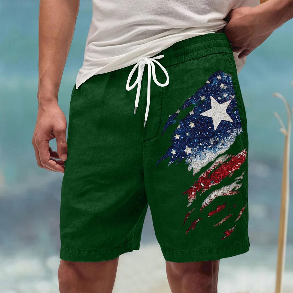 Męskie letnie, duże, swobodne, luźne spodnie sportowe, szorty plażowe