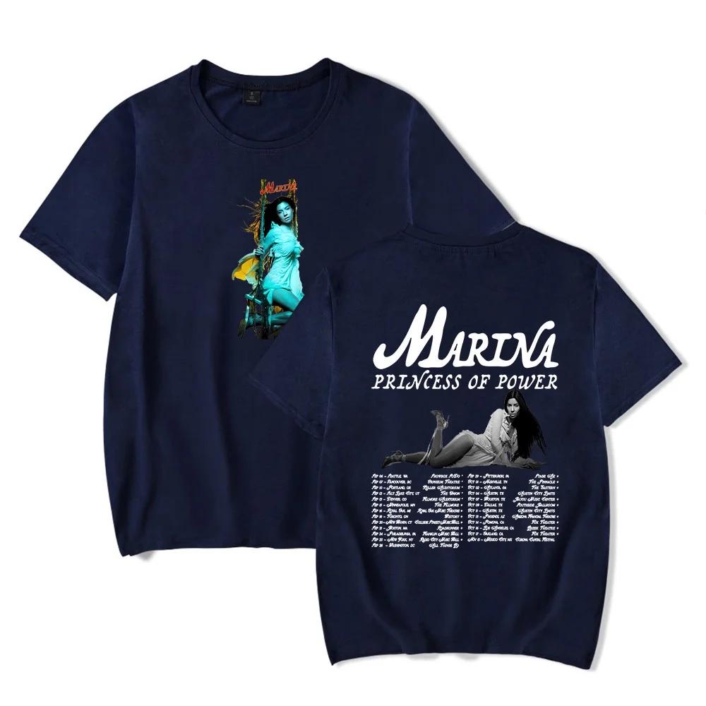 Marina Princess Of Power Tour Merch TShirt Women Men Casual Crewneck Short Sleeve Fashion Tee S