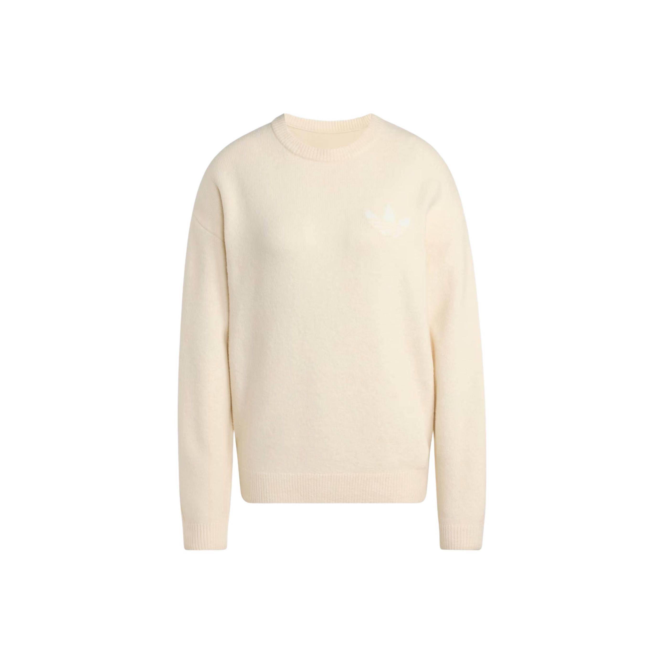 Adidas Originals Athletic Dept Knitted Sweater Women Loose Fit Wool Blend Soft Comfort Casual Daily Wear Wonder White KF2339 XS