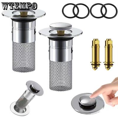 1PC Universal Drain Stopper Bathroom Sink Stopper Stainless Steel Anti-Clog Home Filter Hair Catcher Shower Floor Drain