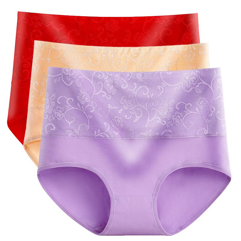 

M-5XL Трусики для жінок з високою талією, абдомінальна білизна, бавовняні безшовні трусики, дівчинка великого розміру, інтимна білизна, жіночі 3 шт./лот 4XL