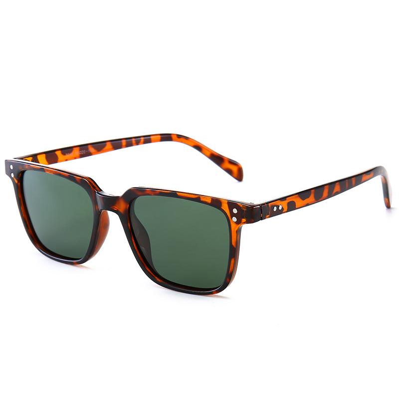 Vintage Rice Grain Pattern Square Sunglasses for Men and Women - European and American Style 3246