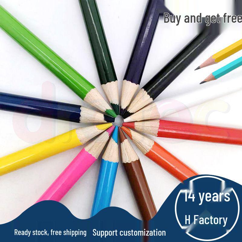 In Stock: 12-Color Oil-Based Colored Pencil Set for Kids & Students - Ideal for Sketching, Doodling & Hand-Painted Art