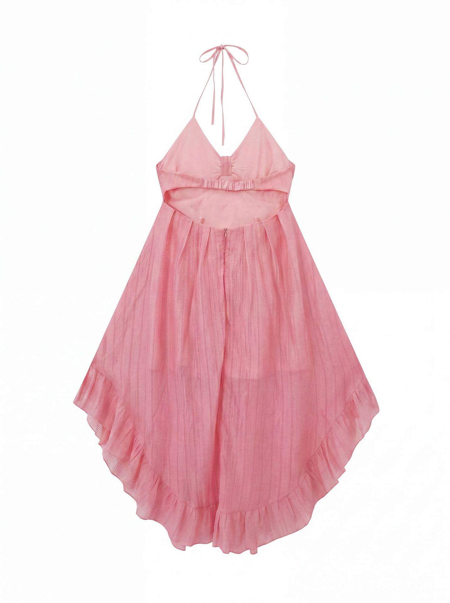 Beautiful Sanya Mother-Daughter Spaghetti Strap Backless Beach Dress Child 130cm розовый