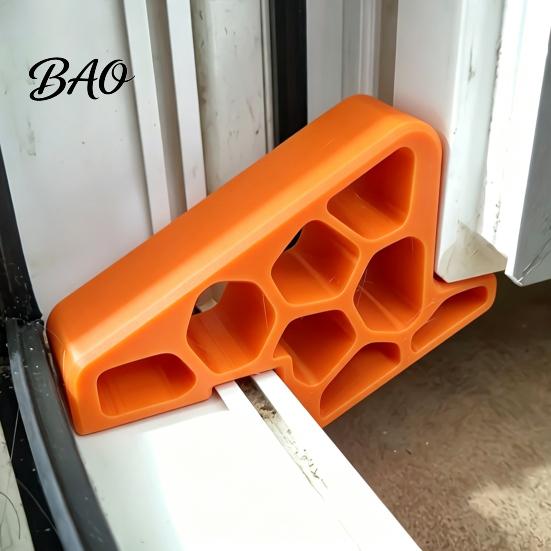 Sliding Window Stopper Wedge 2/3/4Pcs with Track Lock, Heavy Duty Safety Tool Free Security Wedge, No-Tool Installation Balcony Door Stop Lock