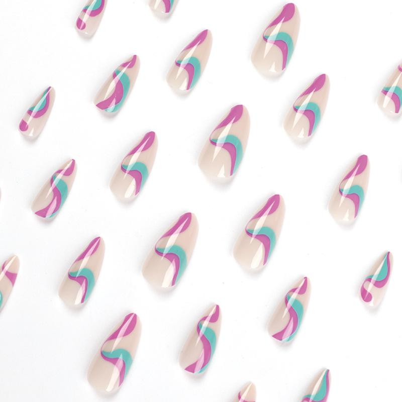 Simple Curve Wear Nail Art Nail Pads Wear European and American fake nails press on nails